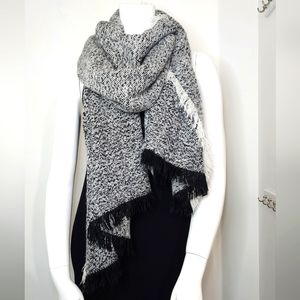 Elegant Black and White Women's Scarf